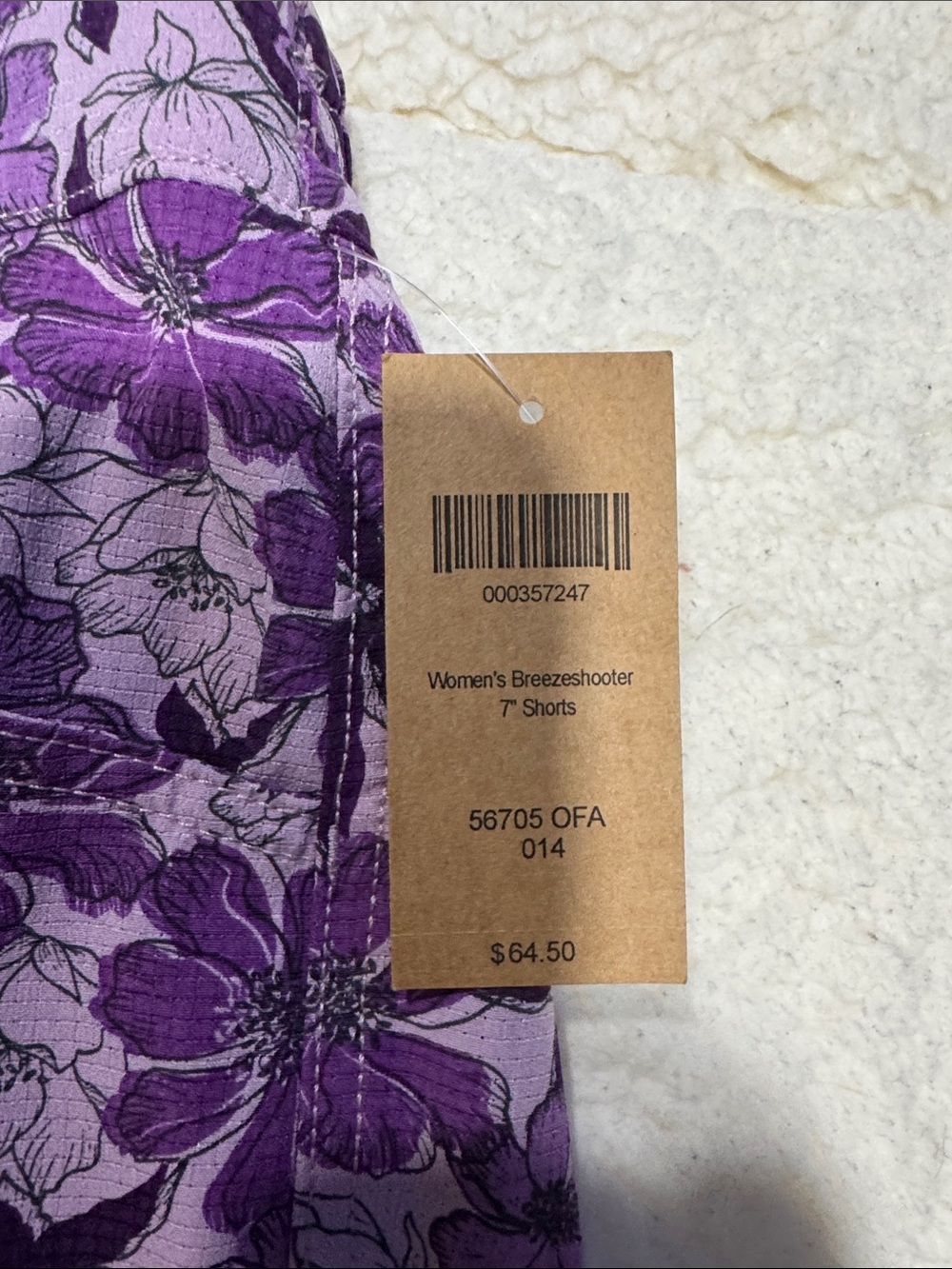 Duluth Trading Co Purple Floral Women's Shorts - Picture 3 of 5